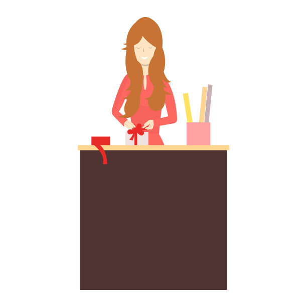 微笑的女人包装礼盒图片下载