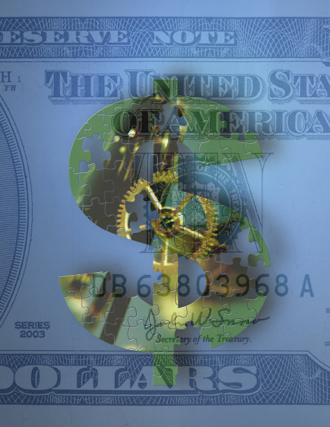 美元和齿轮图片下载