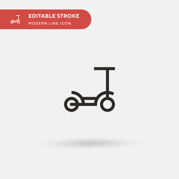 滑板车简单的图标符号图片下载