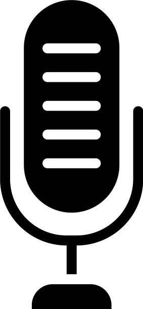 声音麦克风图标剪影风格图片下载