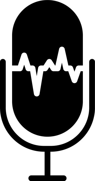 声音复古麦克风图标剪影风格图片下载
