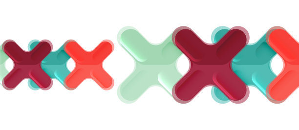 光滑的多色塑料风格交叉图片下载