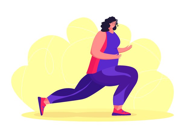 一个年轻的胖女人在做运动。一个大汗淋漓地努力减肥的女孩。肥胖。图片下载