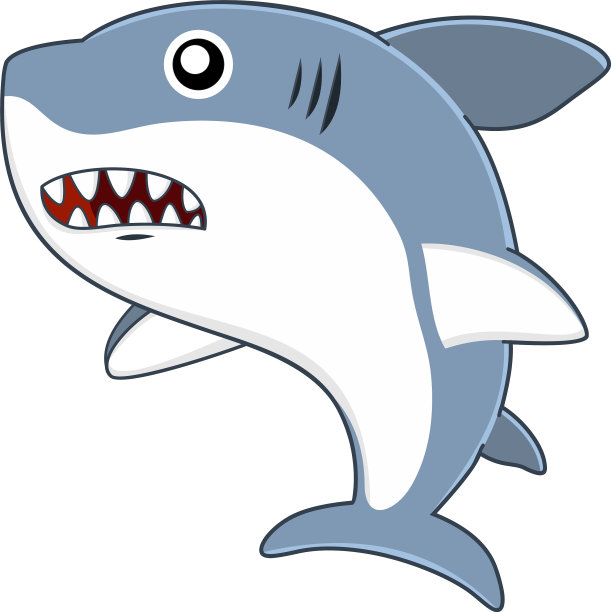 卡通可爱的鲨鱼图片下载