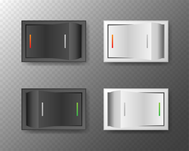 开关，适合任何用途的伟大设计。Web图标集。现实的矢量插图。图片下载