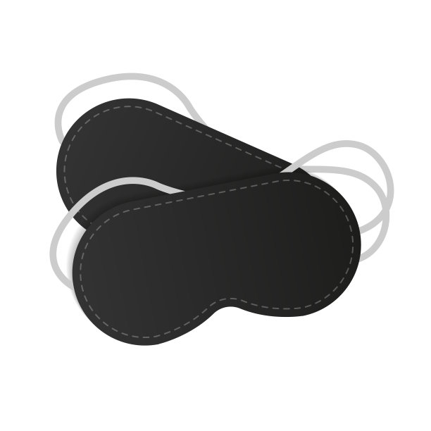 白色背景下的睡眠面具。现实的对象。矢量插图。图片下载