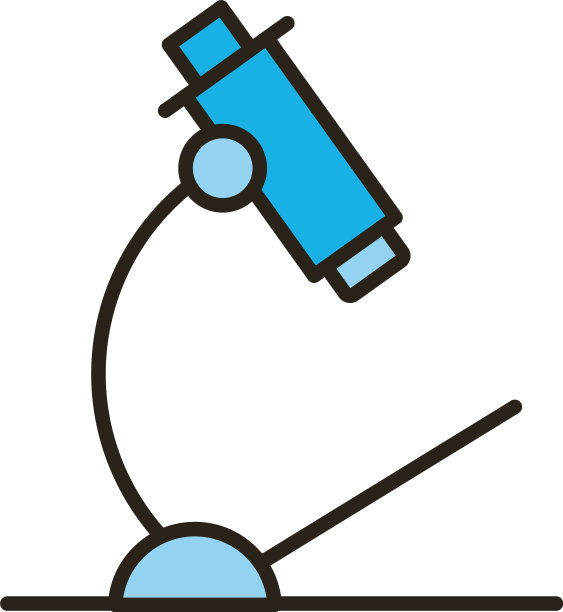 显微镜实验室工具线和填充式图片下载