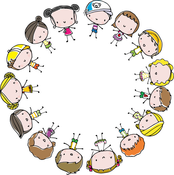 矢量卡通儿童边界背景图片下载