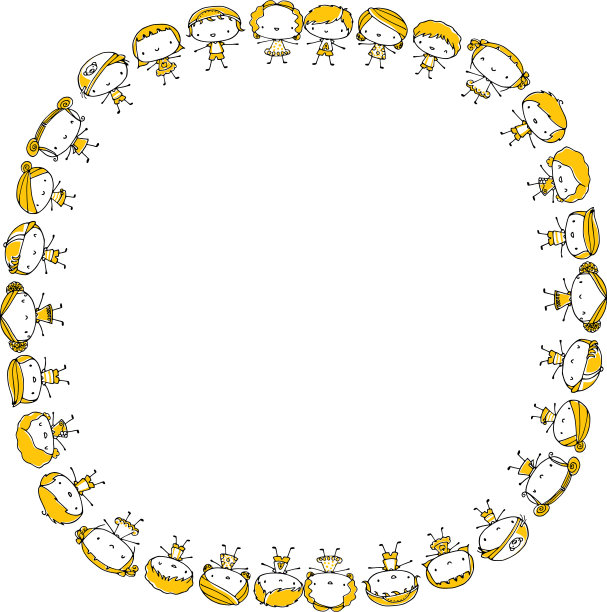 矢量卡通儿童边界背景图片下载