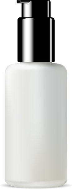 白玻璃瓶粉底霜化妆瓶图片下载