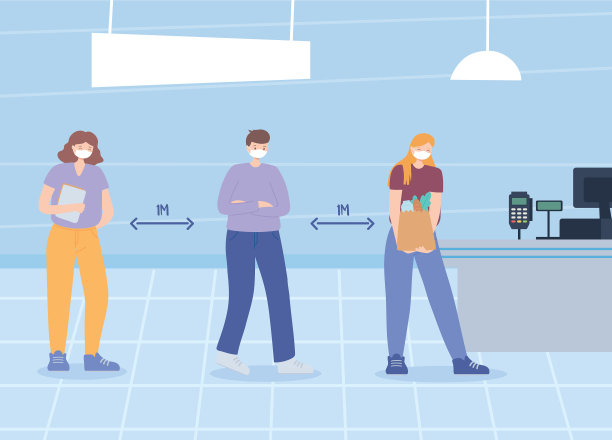 Covid - 19冠状病毒社交距离预防图片下载