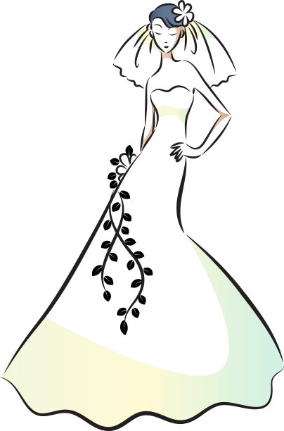 矢量新娘图标设计图片下载