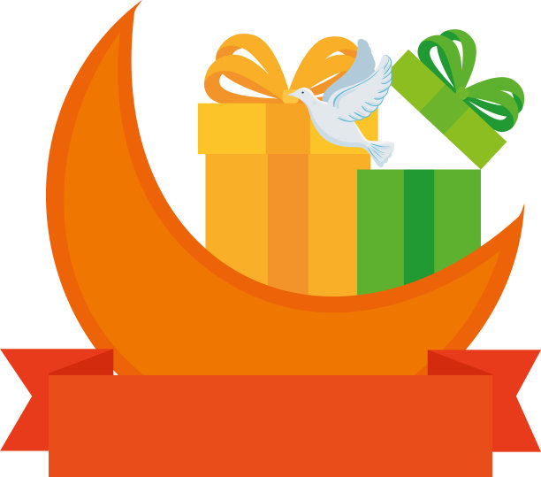 白鸽出来的礼物盒与月亮和图片下载