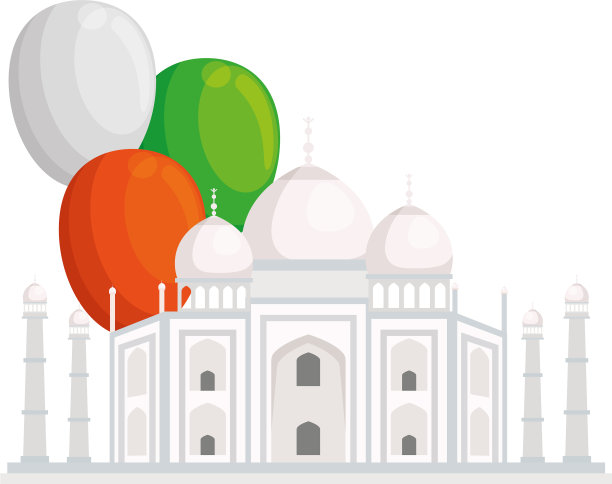 印度著名的气球纪念碑泰姬陵图片下载
