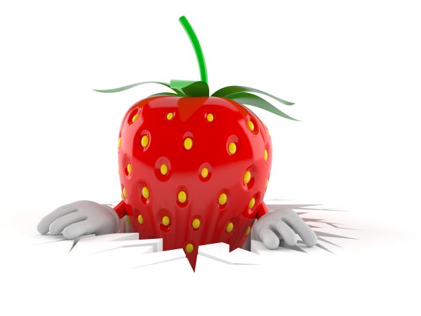 草莓字内洞图片下载