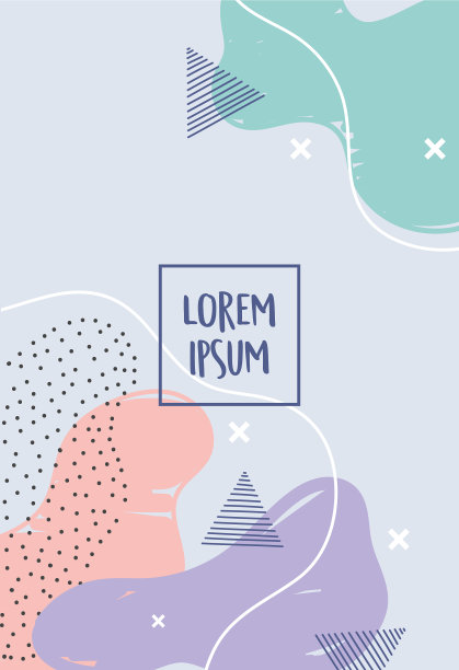 孟菲斯风格抽象装饰纹理色彩图片下载