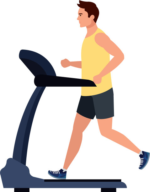 在跑步机上跑步的人图片下载