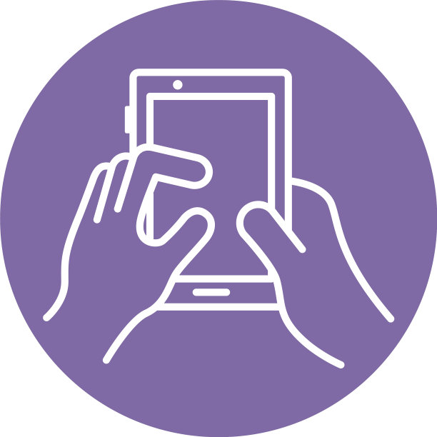 手使用智能手机设备块样式图标图片下载