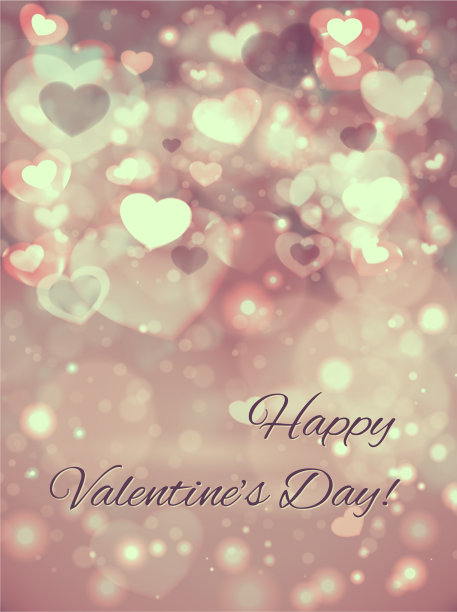 抽象辉光柔软的心为情人节图片下载