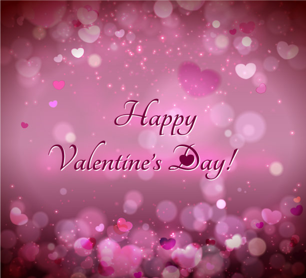 抽象辉光柔软的心为情人节图片下载