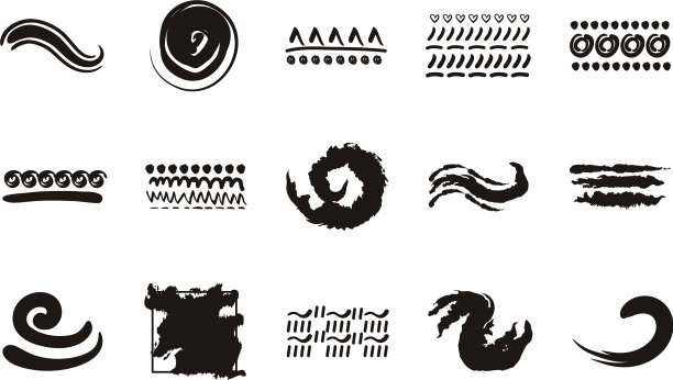 将创意设计与笔触图标捆绑在一起图片下载