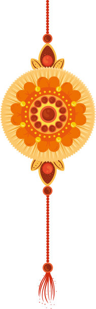 Raksha bandhan手链rakhi与花图片下载