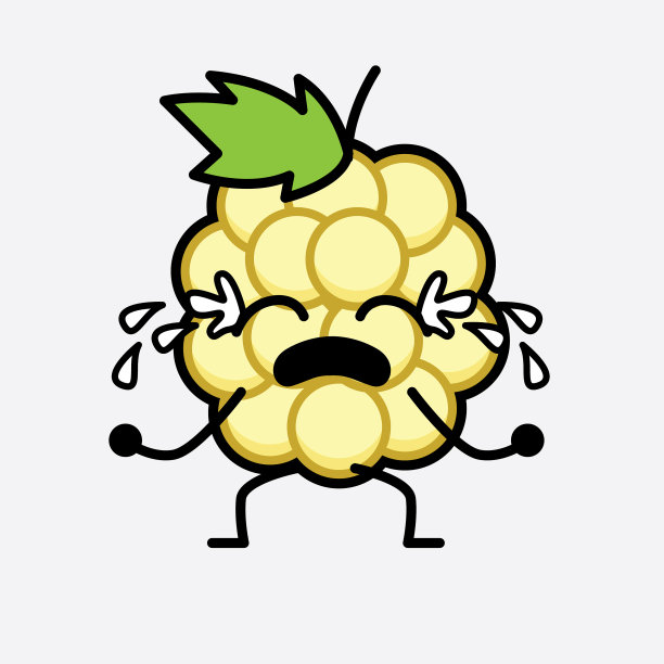 可爱的白色桑树吉祥物人物图片下载