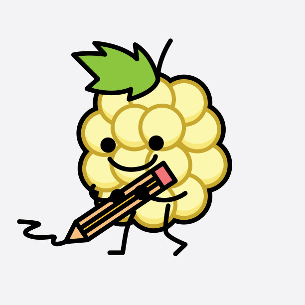 可爱的白色桑树吉祥物人物图片下载