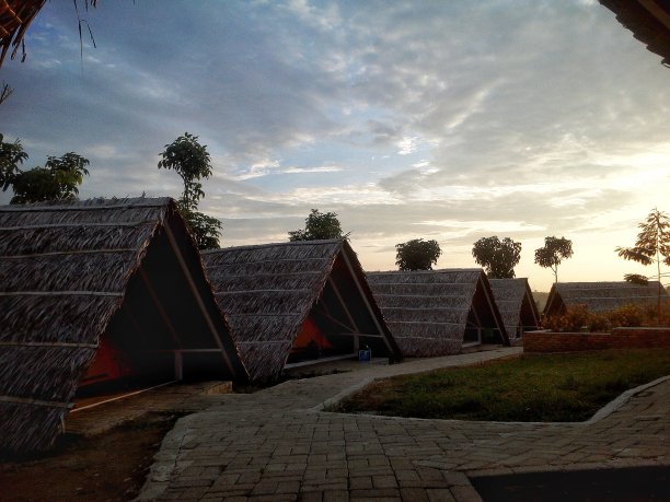 日出在露营图片下载