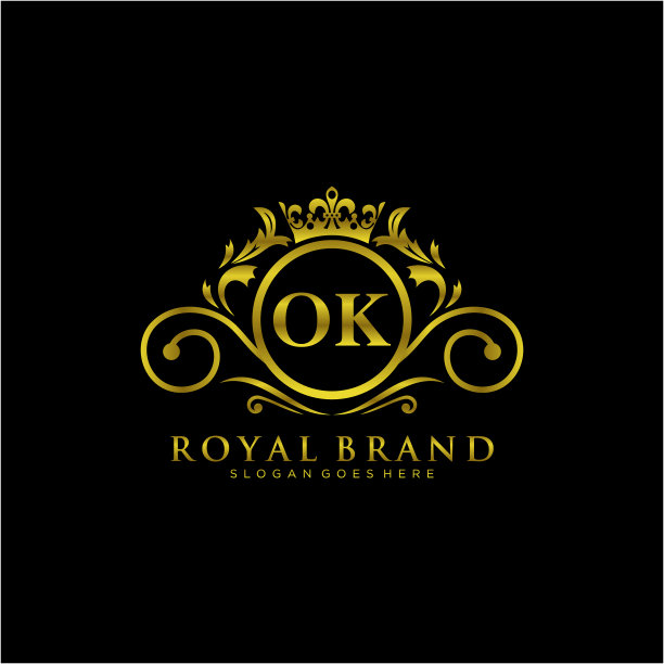 Ok字母初始豪华品牌标志模板图片下载