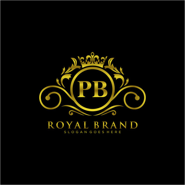 Pb信初始豪华品牌标志模板图片下载