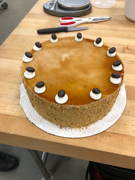 香草拿铁咖啡蛋糕图片下载