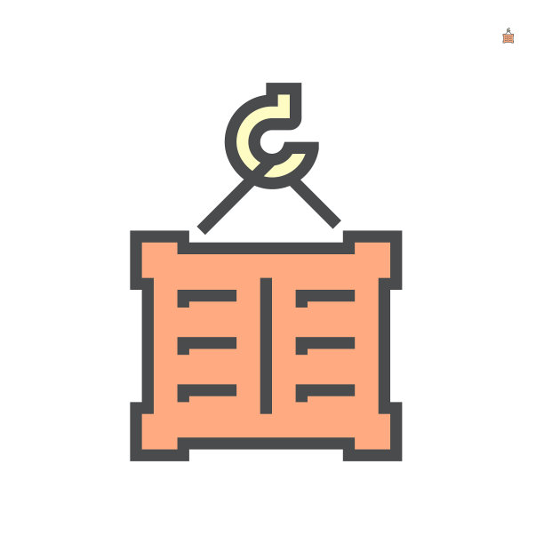 货物集装箱和起重机图标64x64完美图片下载