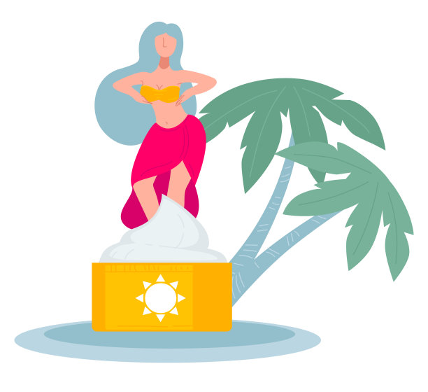 女人跳舞用防晒霜护肤图片下载