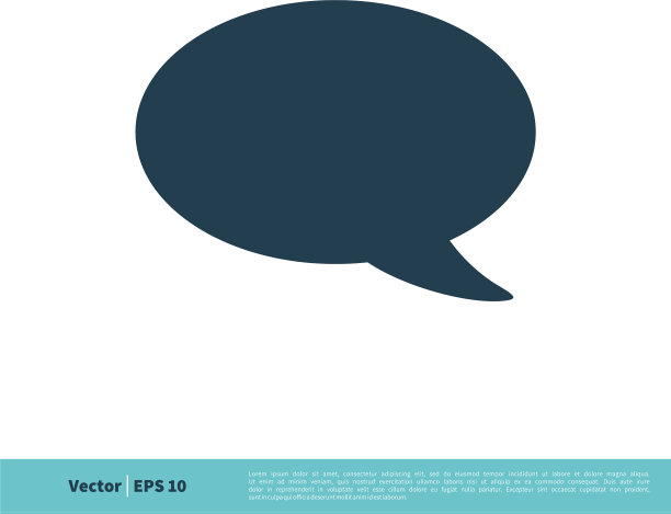 空白语音气泡图标logo模板设计eps图片下载