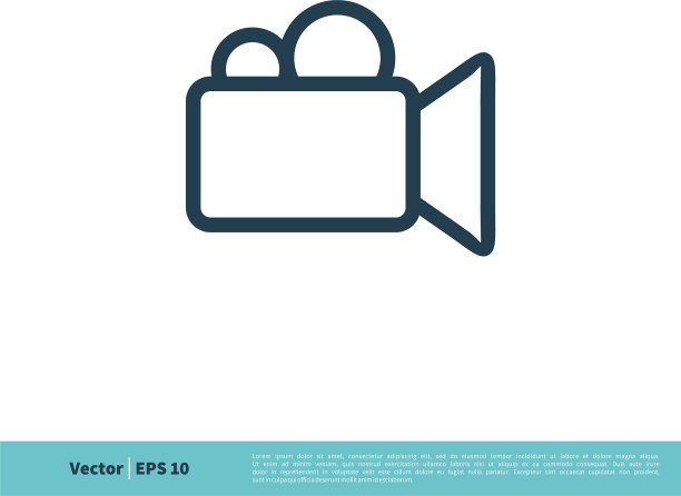 视频摄像机图标标志模板设计eps 10图片下载