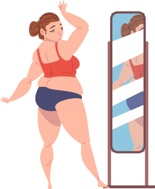 积极丰满的年轻女子在内衣看图片下载