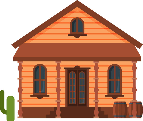 狂野西部木屋建造西部城镇图片下载