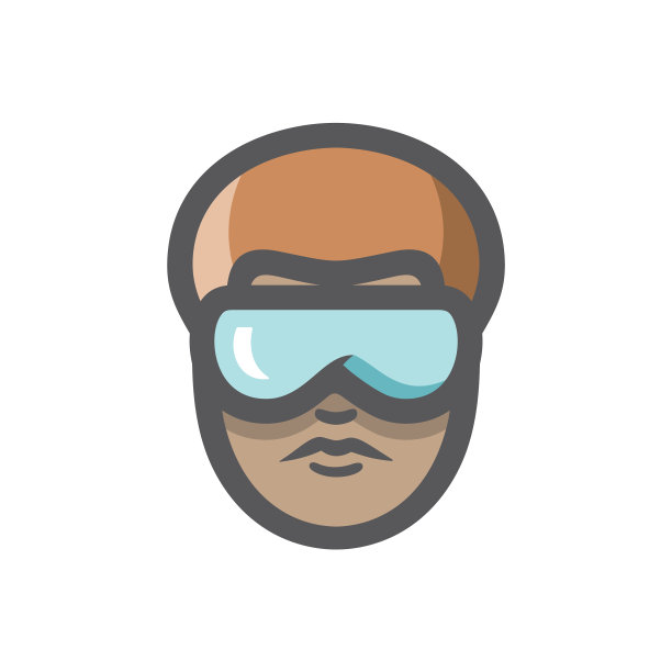 戴着眼镜的非裔美国人卡通形象图片下载