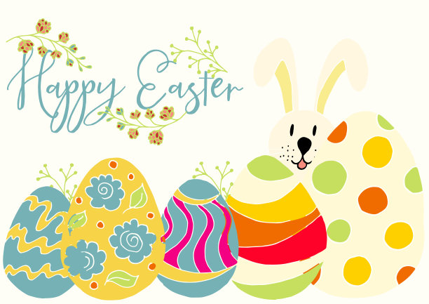 复活节插图。节日贺卡，包装，背景图片下载