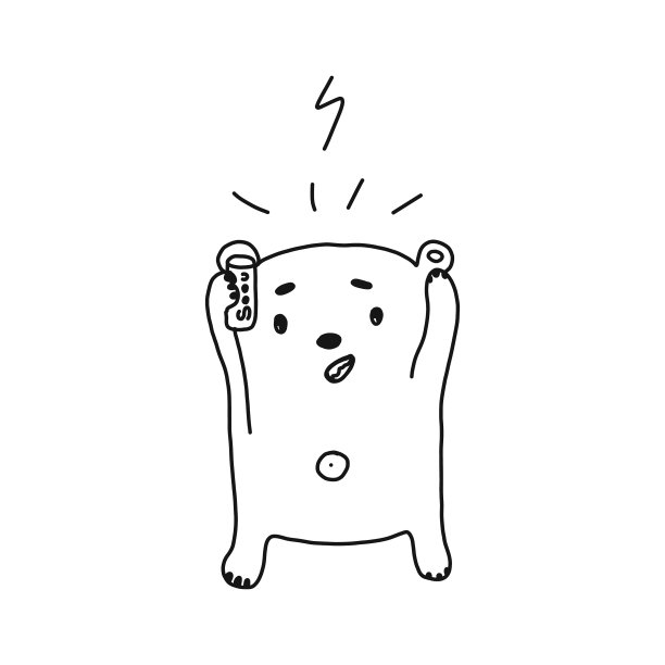 生病的泰迪熊卡通人物孤立图片下载