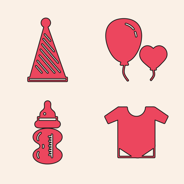 以气球的形式设置宝宝派对帽图片下载
