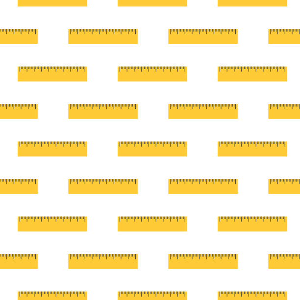 可爱的无缝图案与黄色尺图片下载