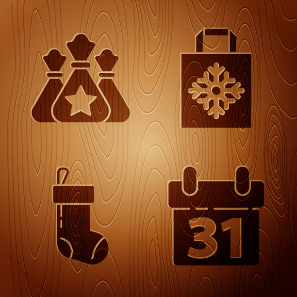 集日历圣诞老人袋礼物圣诞图片下载