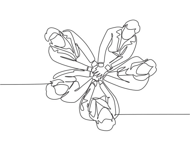 俯视图单线画商人和图片下载