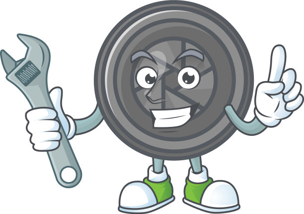 愉快的机修机镜头卡通人物图片下载