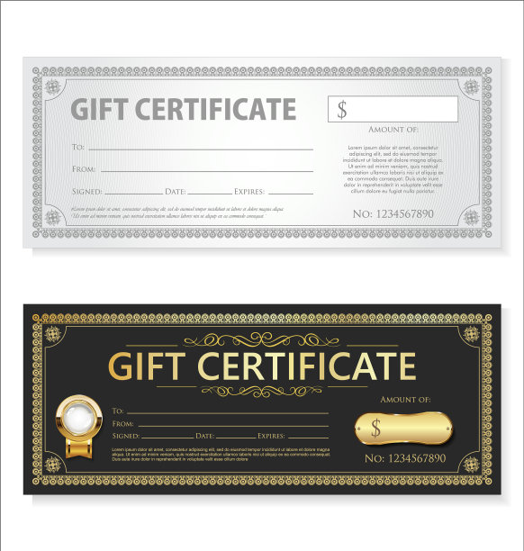 证书礼品券模板复古复古图片下载