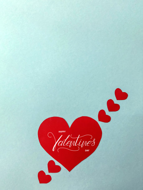 情人节快乐!卡片，在线横幅，贺卡，情人节平躺图片下载