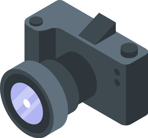 记者相机图标等距风格图片下载