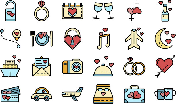 蜜月图标平图片下载